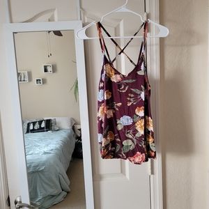 Burgundy Floral Tank